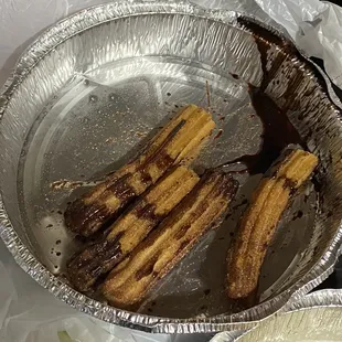 Churros (spilled during transport, but still tasted good)