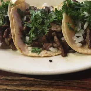 My fav. Tacos de carne asada.