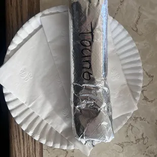 Breakfast burrito with Bacon