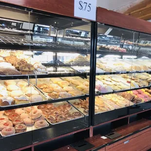 a display of donuts