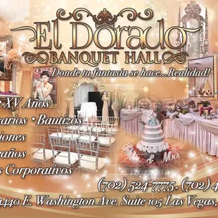 El Dorado Banquet hall donde tus fantasías se hacen realidad