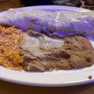 Fajita burrito meal.