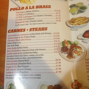 sushi and sashimi, menu