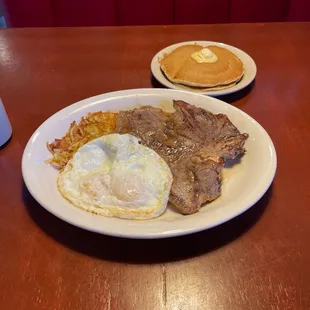 T-Bone Steak &amp; Eggs Combo