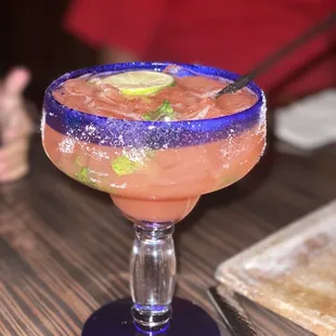 Strawberry mint margarita