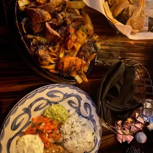 Steak and Chicken Combo Fajita Platter