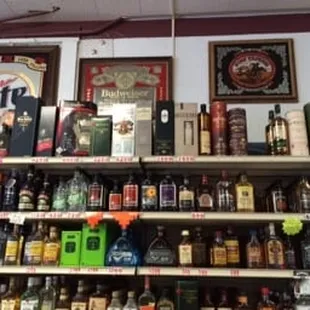 Liquor products - small to large sizes for your convenience.