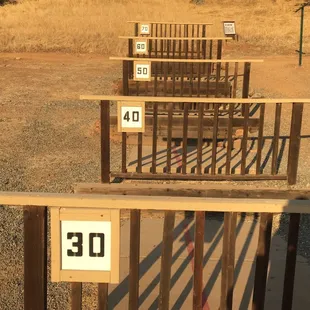 A large selection of ranges to really sight in your pins.