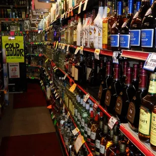 a liquor aisle