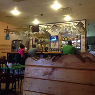 Nice bar with many flavors of frozen margaritas!  The decor is pretty snazzy, in general.