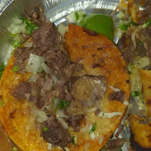 Basically nothing but fat in my tacos.