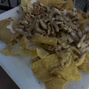 Chicken nachos- blah