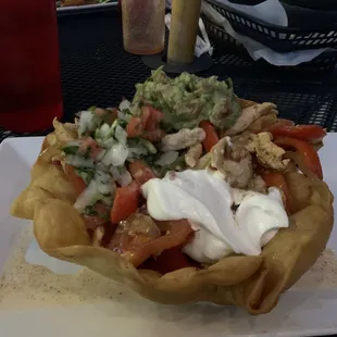 Fajitas taco salad