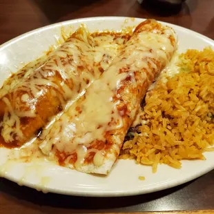 #7 lunch: enchilada, burrito, &amp; rice.