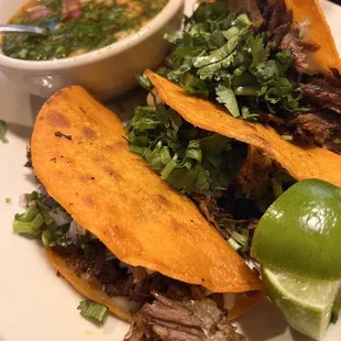 Quesa Birria tacos... SOLID!!!! (Also came with rice and beans.)