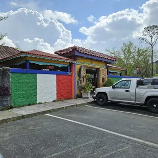 outside