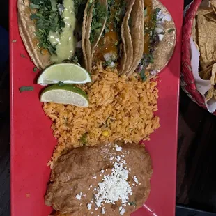 Birria and steak tacos