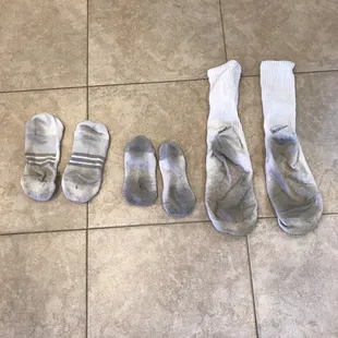 Clean floors?  I guess they wanted you to wear shoes inside so they can charge you for putting your dirty feet on the beds.