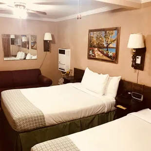 Two Queen Beds with Sofa Bed