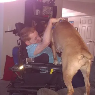 Awesome apartment. Problems the best people will take care of it. Assistive pets welcome also. "Did you spill something on your shirt?"