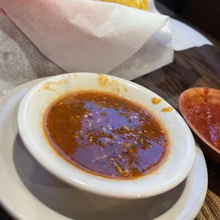 Ask for some of the homemade spicy salsa ! It&apos;s fire