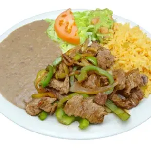a plate of mexican food