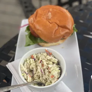 Beyond Burger  with coleslaw