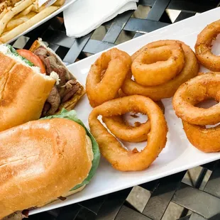 Tri Tip Sandwich with OnionRings for my side