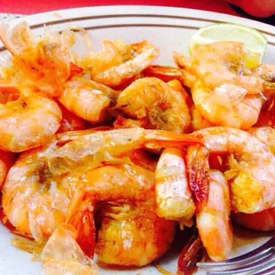 a plate of shrimp