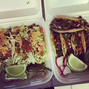 Tacos al pastor &amp; fish tacos