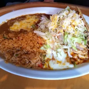 Enchilada and Taco combo.