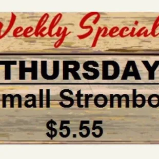 a wooden sign with the words weekly specials