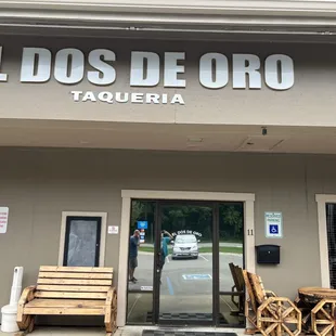 Front of restaurant.