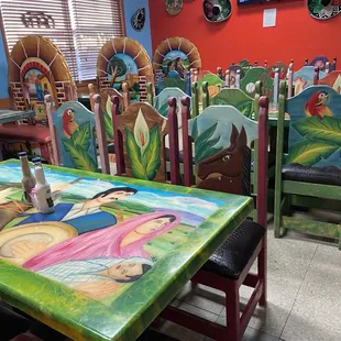 Inside of the restaurant.