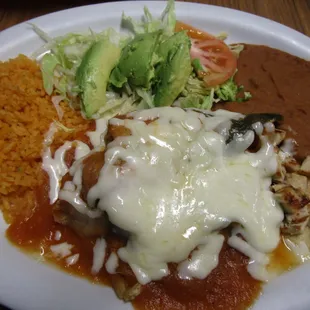 Chile Relleno Plate stuffed with Chicken