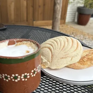 Sweet bread as an appetizer.