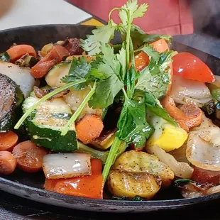 Vegetarian fajitas,  very