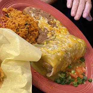 My hubby loved the green chilies burrito