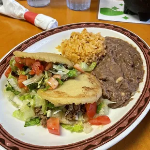 a plate of mexican food