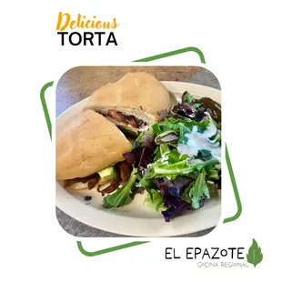 Filled with chicken breast or beef milanesa, lettuce, tomato, pickled onions and chipotle mayo.
