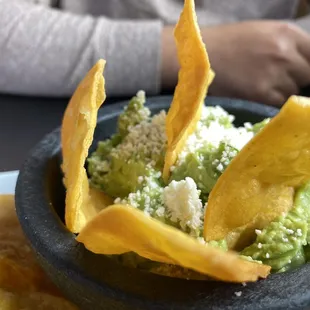 Guacamole with chips