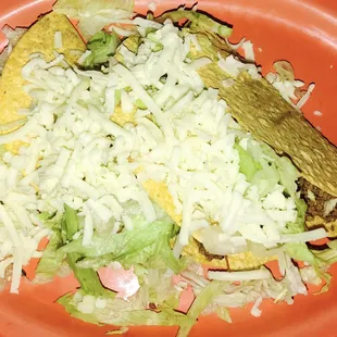 a plate of mexican food