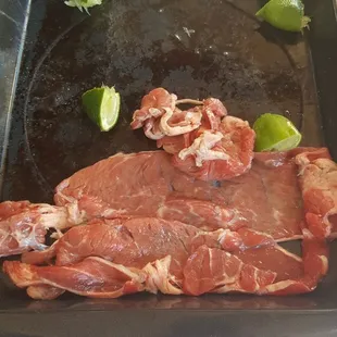 Bought the carne asada to grill.