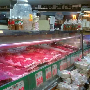 a display of meat