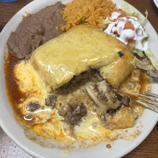Beef fajita chimichanga