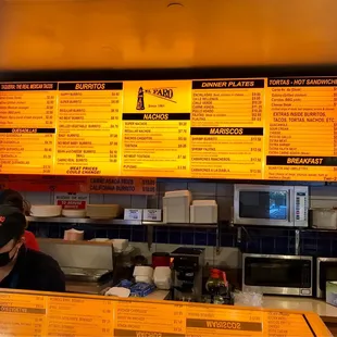 menus and prices