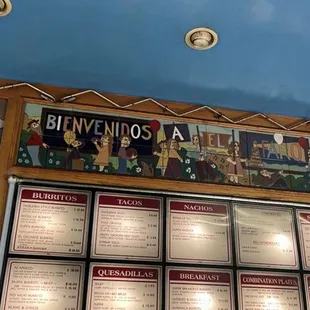 The art mural and menu combo