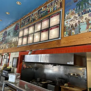 Menu and the kitchen
