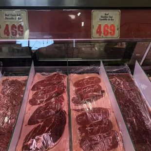 a display of meat