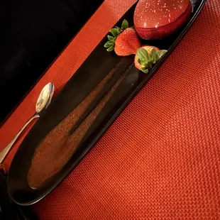 Raspberry chocolate mousse